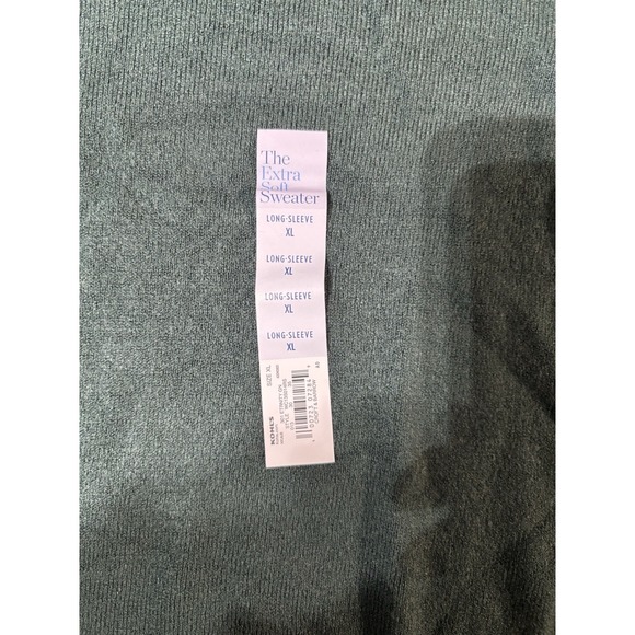 Croft & Barrow Pullover Sweater Mens XL Green Crew Neck Easy Care Lightweight - Picture 3 of 7